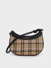 Charles & Keith - Sabine Tartan Knotted-strap Curved Shoulder Bag In Tartan Straw