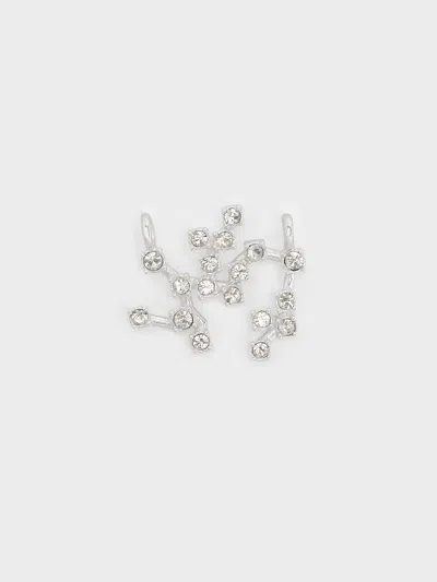 Charles & Keith - Sagittarius Crystal Charm In Silver