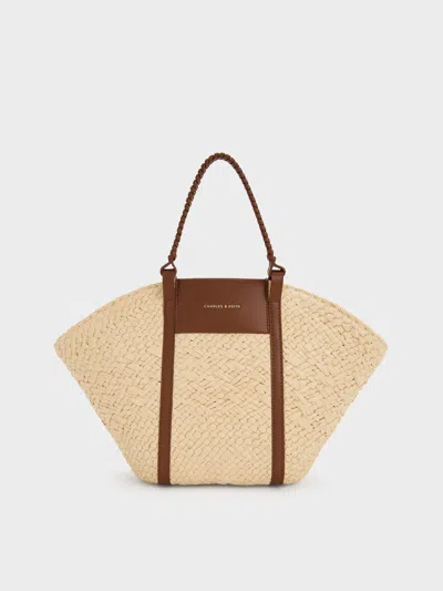 Charles & Keith - Shalia Raffia Basket Bag