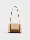 Charles & Keith - Shalia Raffia Chain-strap Shoulder Bag