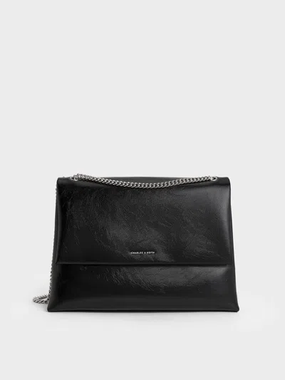 Charles & Keith - Sianna Chain-handle Shoulder Bag In Black