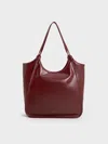 CHARLES & KEITH CHARLES & KEITH - SIANNA CRINKLE-EFFECT SLOUCHY TOTE BAG
