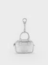 Charles & Keith - Sianna Metallic Bowling-bag Charm​ In Metallic