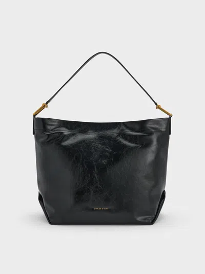Charles & Keith - Sianna Slouchy Hobo Bag In Burgundy