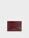 Charles & Keith - Sigrid Card Holder In Mulberry Plum