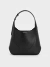Charles & Keith - Sigrid Hobo Bag In Noir