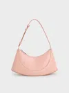 Charles & Keith - Sigrid Shoulder Bag In Light Pink