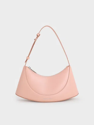 Charles & Keith - Sigrid Shoulder Bag In Pink