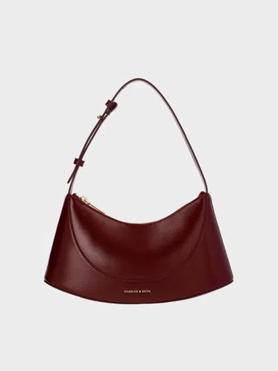 Charles & Keith - Sigrid Shoulder Bag In Mulberry Plum
