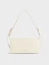 Charles & Keith - Sloane Long Wallet In Cream