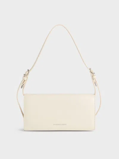 Charles & Keith - Sloane Long Wallet In Neutral