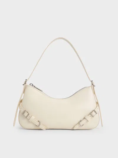 Charles & Keith - Sloane Shoulder Bag In Cream