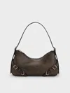Charles & Keith - Sloane Shoulder Bag In Dark Brown