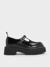 Charles & Keith - T-bar Platform Mary Janes In Black Box