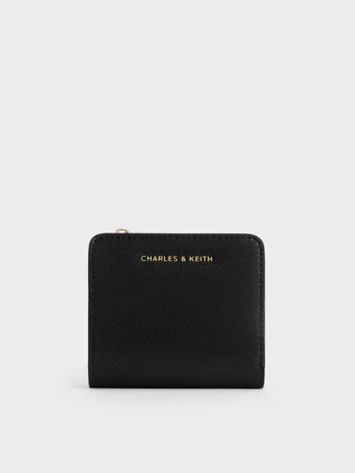 Charles & Keith - Keely Top Zip Small Wallet In Black