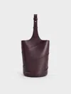Charles & Keith - Trin Cylindrical Bucket Bag In Oat