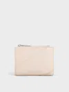 Charles & Keith - Trin Stitch-trim Wallet In Oat