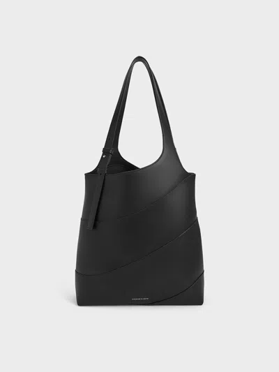 Charles & Keith - Trin Tote Bag In Noir