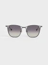 Charles & Keith Two-tone Wire Frame Butterfly Sunglasses In Black