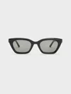 Charles & Keith - Recycled Acetate Cat-eye Sunglasses In Black
