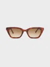 Charles & Keith - Vesta Tortoiseshell Angular Cat-eye Sunglasses In T. Shell