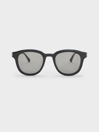 Charles & Keith - Violette Oval Sunglasses In Black