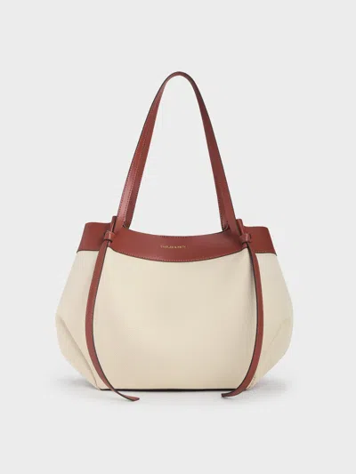 Charles & Keith - Xl Calla Canvas Tote Bag In Brown