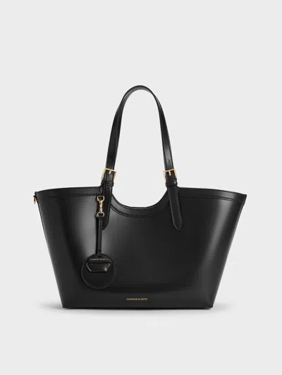 Charles & Keith - Xl Enola Tote Bag In Black