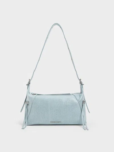 Charles & Keith - Xylia Denim Shoulder Bag In Neutral