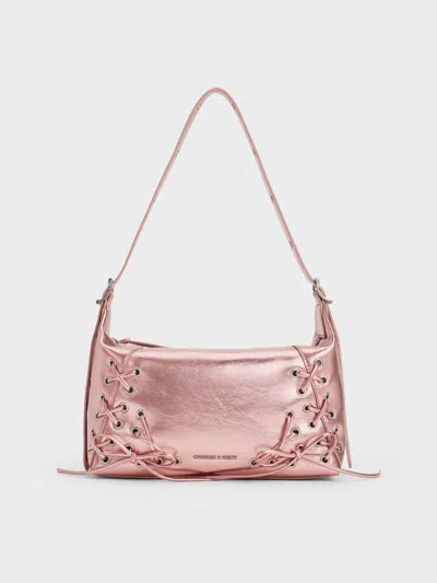 Charles & Keith - Xylia Grommet Lace-up Shoulder Bag