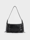 Charles & Keith - Xylia Grommet Lace-up Shoulder Bag