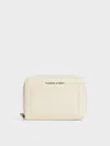 Charles & Keith - Xylia Zip-around Wallet In Cream