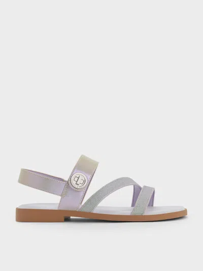 Charles & Keith - Yara Girls' Metallic Buckle Sandals