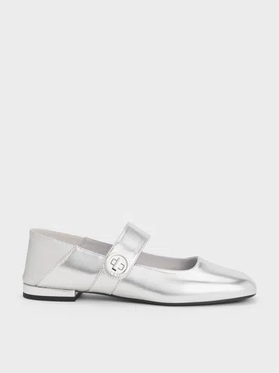 Charles & Keith - Yara Metallic Mary Jane Flats