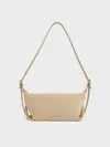 Charles & Keith - Zora Recycled Suede Buckle-strap Slouchy Shoulder Bag
