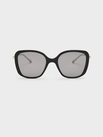 Charles & Keith - Adalyn Butterfly Sunglasses In Black