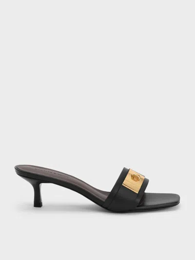 Charles & Keith - Aelin Kitten-heel Mules In Multi