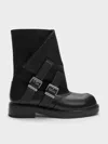 Charles & Keith - Aether Buckled Calf Boots In Black