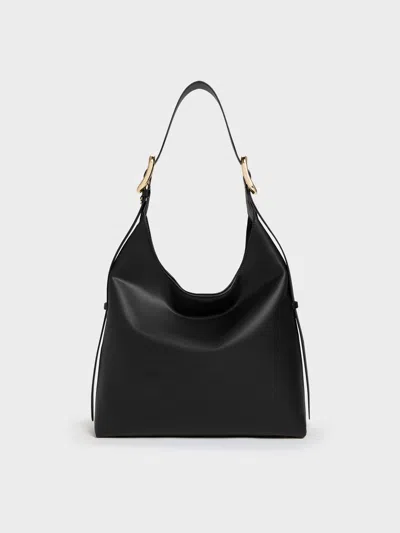 Charles & Keith - Aislin Hobo Bag In Black