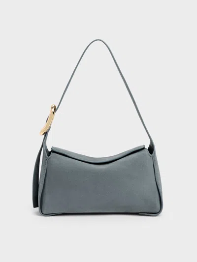 Charles & Keith - Aislin Shoulder Bag In Smoky Blue