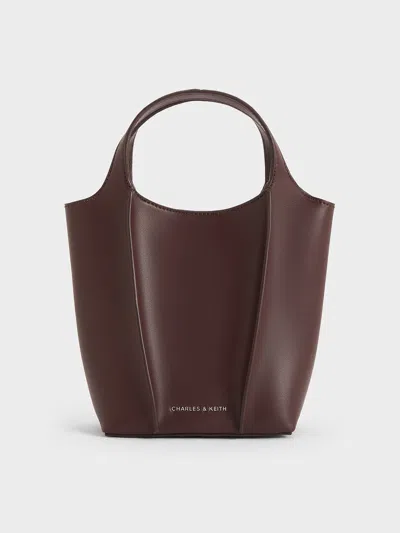 Charles & Keith Arlys Tote Bag In Plum