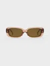 Charles & Keith - Aubrey Rectangular Sunglasses In Brown