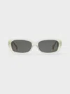 Charles & Keith - Aubrey Rectangular Sunglasses In Gray