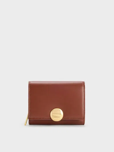 Charles & Keith - Behn Small Wallet In Brown