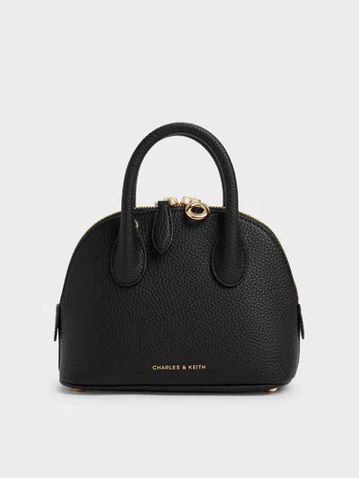 Charles & Keith - Beryl Bowling Bag In Black