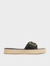 CHARLES & KEITH CHARLES & KEITH - BUCKLED ESPADRILLE SANDALS