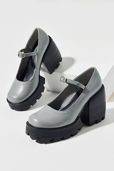 Charles & Keith Buckled Platform Mary Jane Heel In Grey, Women's At Urban Outfitters