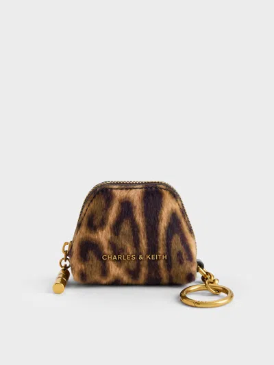 Charles & Keith - Cesia Leopard-print Micro Pouch In White
