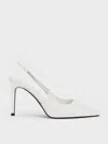 CHARLES & KEITH CHARLES & KEITH - CHAIN-LINK POINTED-TOE SLINGBACK PUMPS