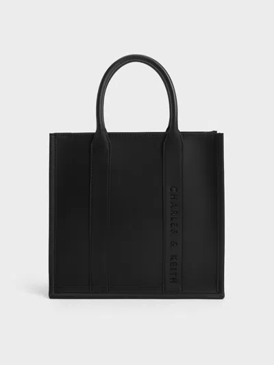 Charles & Keith Clover Tote Bag In Black